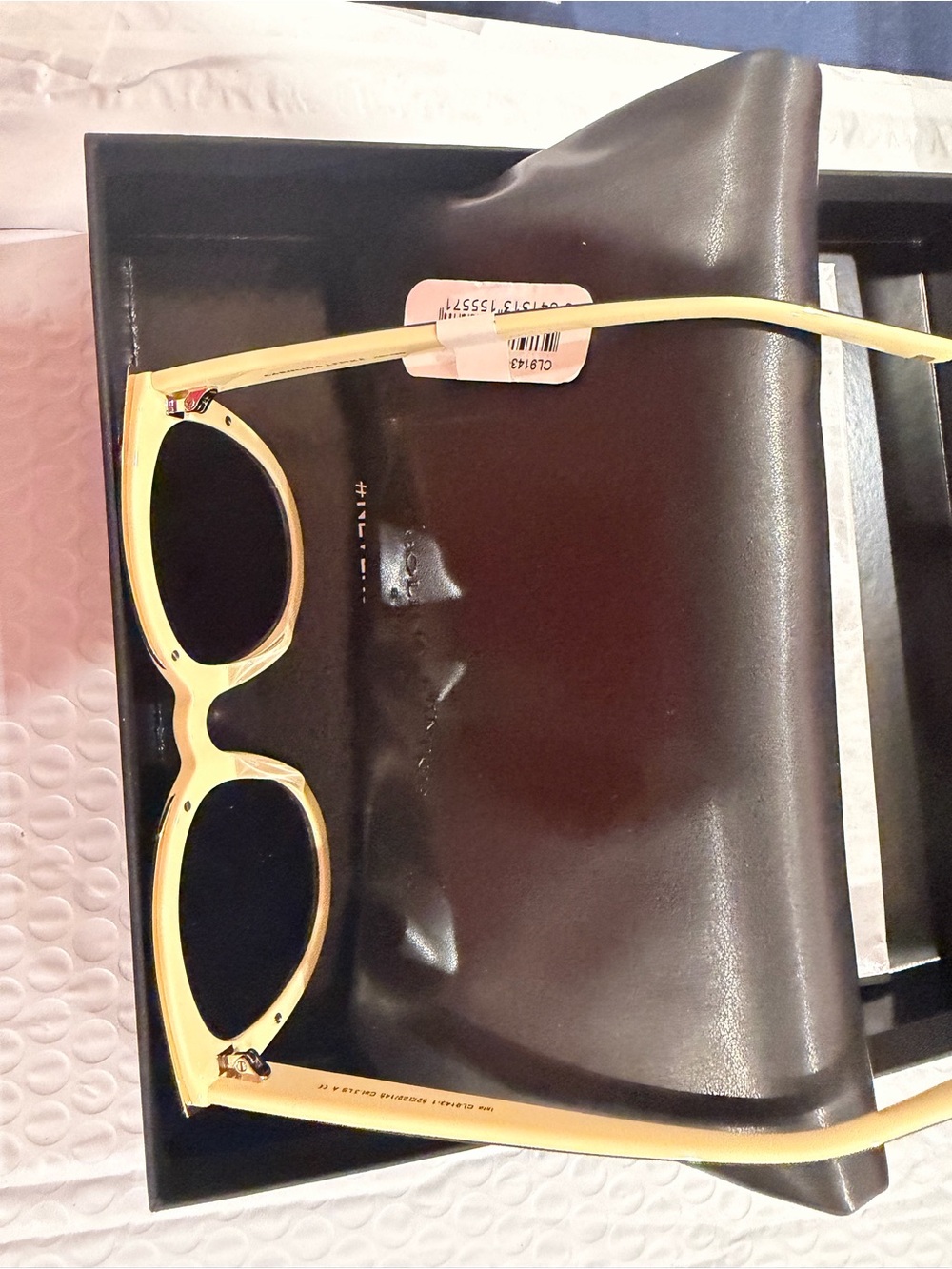 Carolina Lemke Oversized cat eye  Sunglasses - Black & Gold Trim two tone - Picture 2 of 13